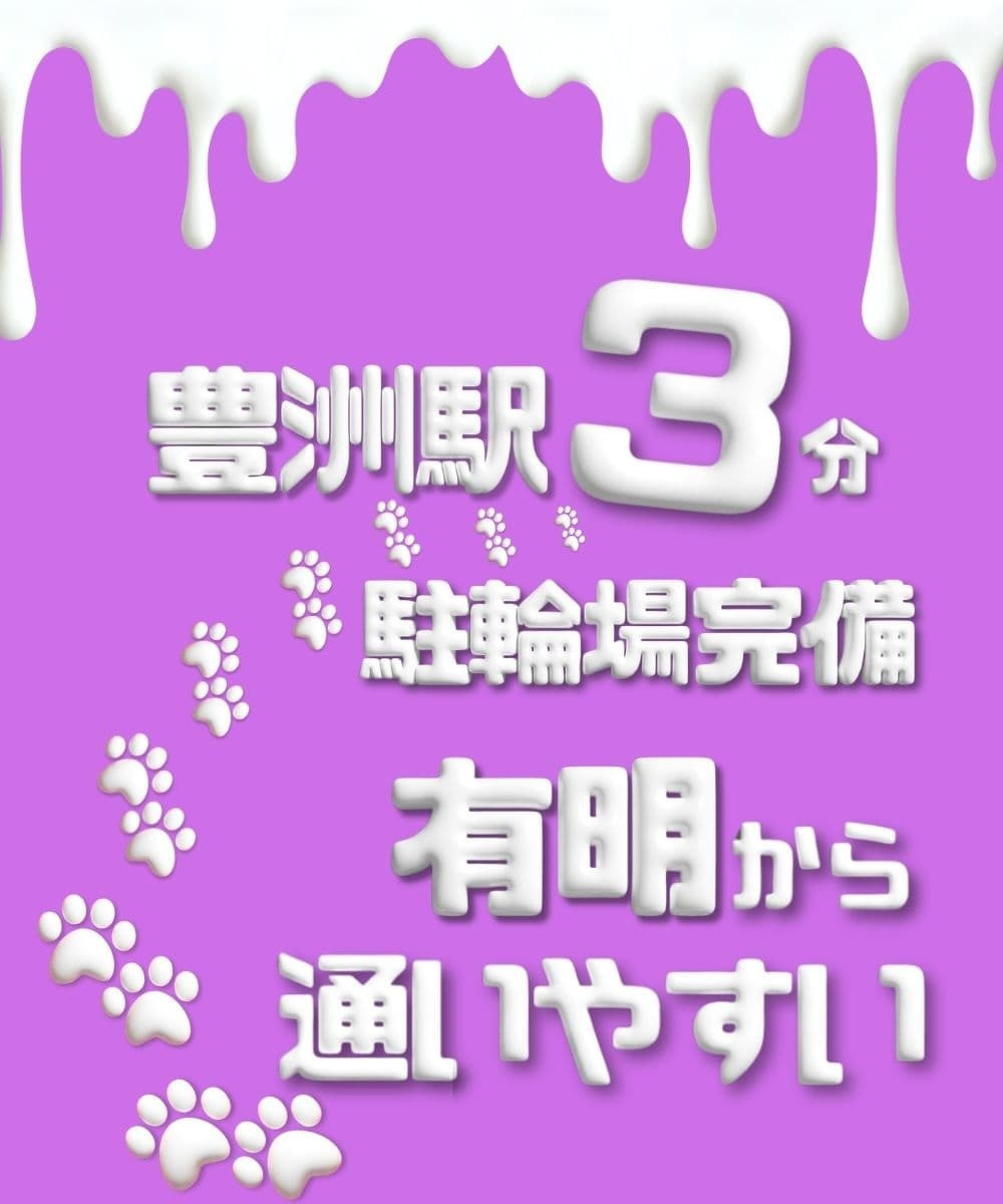 豊洲駅から徒歩3分という圧倒的な通いやすさを誇る好立地を紹介する画像 豊洲北小学校の放課後や仕事帰りでもスムーズにK-POPレッスンへ直行できるアクセスの良さをアピール